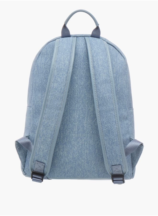 Lee Cooper Women Solid Backpack with Adjustable Straps and Zip Closure  - Image 3