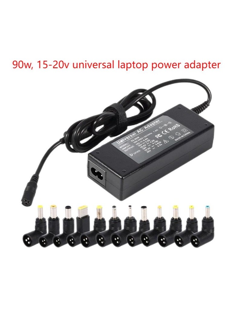 Generic 90W Univeral Laptop Charger, 15V-20V Power Supply with 16 Connectors, Compatible with 65W 45W AC Adapter for Notebook ACER, ASUS, HP, LENOVO ThinkPad, SAMSUNG, SONY TOSHIBA  - Image 1