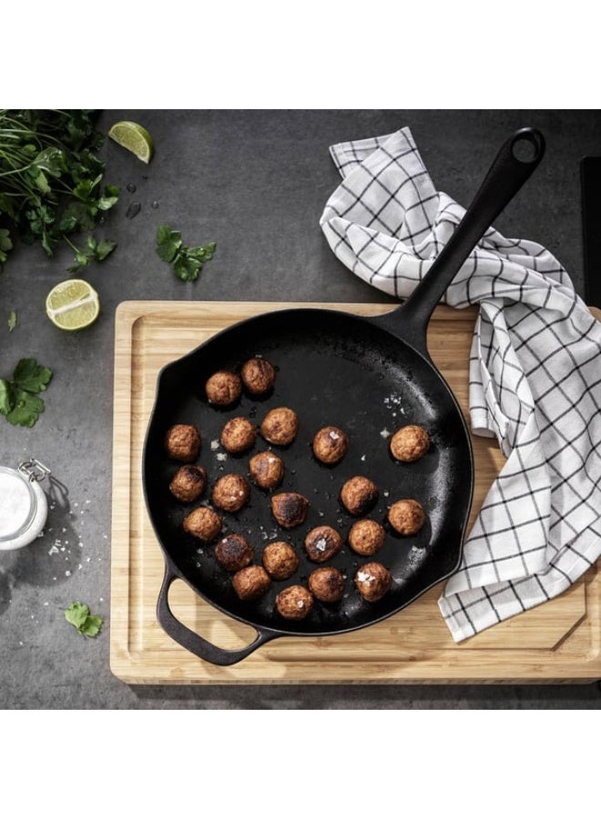 IKEA (IKEA) منشفة مطبخ من القطن الماص من ايكيا رينيج، بيضاء اللون، منقوشة، رمادية داكنة، 45×60 سم - Image 4