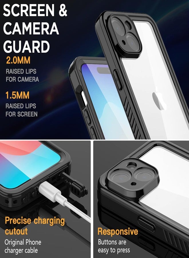 ايه اي كيس جراب AICase المقاوم للماء لهاتف iPhone 15 Plus (6.7 بوصة)، مقاوم للثلج والغبار والصدمات، حاصل على شهادة IP68 لحماية كاملة للجسم، غطاء واقٍ محكم الإغلاق تحت الماء لهاتف iPhone 15 Plus (6.7 بوصة). - Image 4