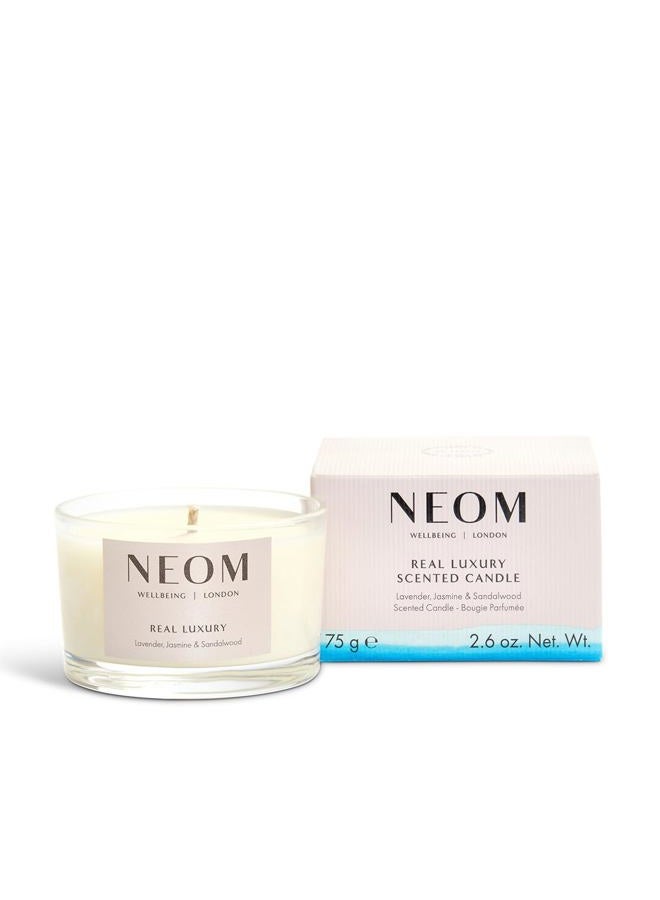 NEOM - Candle, Travel Size | Lavender, Jasmine & Rosewood | Scented Candles for On-The-Go | Luxury Aromatherapy Candles | Essential Oil Candle | Tranquil & Relax | Signature De-Stress Scent - Image 1