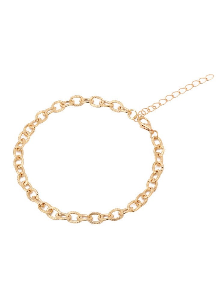 Eid & Wedding Gift Set - 5PCS Luxury Gold Heart Anklets for Women/Girls | Adjustable Boho Fashion Jewelry with Gift Box (Hypoallergenic, Gold Tone) - Image 4