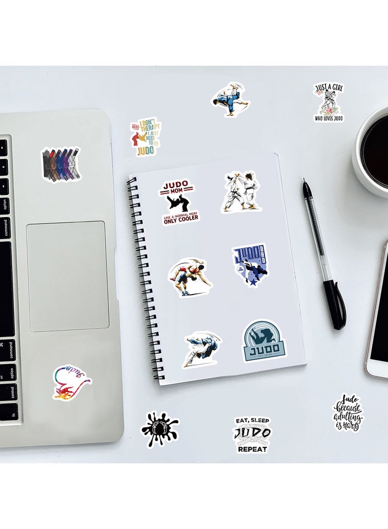 100pcs Mini Size Judo Themed Waterproof Vinyl Stickers for Water Bottles Cups Laptops Tumblers Journaling Scrapbooking Decals - Image 3