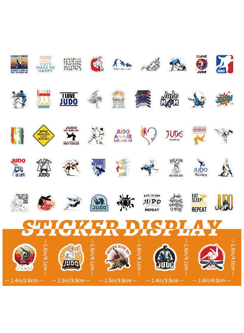 100pcs Mini Size Judo Themed Waterproof Vinyl Stickers for Water Bottles Cups Laptops Tumblers Journaling Scrapbooking Decals - Image 5