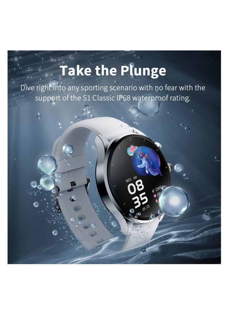BLACK SHARK - Black Shark S1 Classic Smartwatch With 1.43 Display, 12 Days Battery Life, Gaming Health Monitoring, Sports & Fitness Modes & Water Resistant - Silver - Image 1