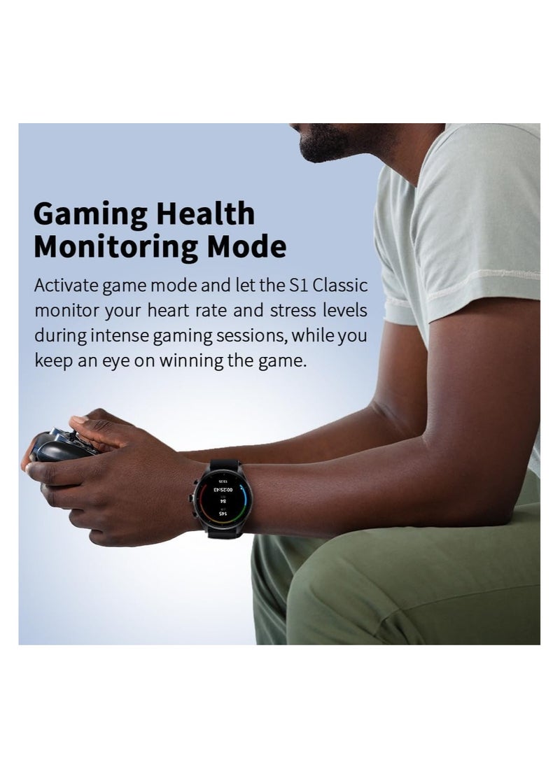 BLACK SHARK - Black Shark S1 Classic Smartwatch With 1.43 Display, 12 Days Battery Life, Gaming Health Monitoring, Sports & Fitness Modes & Water Resistant - Silver - Image 1