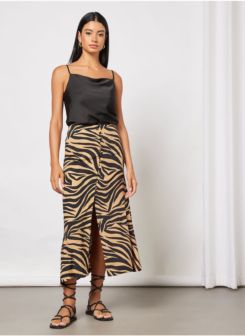 MANGO - Zebra Print Skirt - Image 1