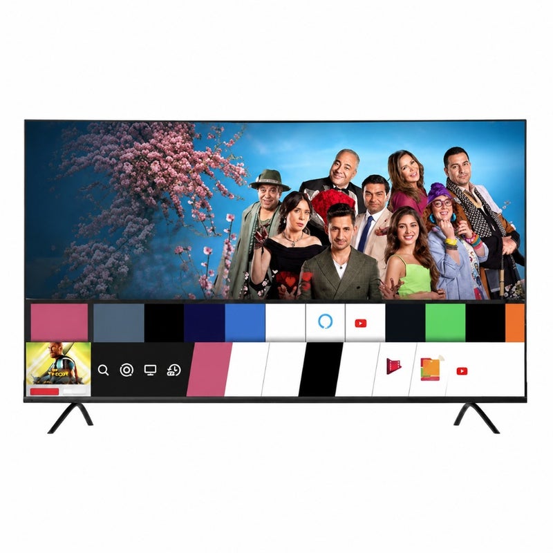 تلفزيون ذكي UHD LED WebOS مقاس 85 بوصة للترفيه المنزلي، وإطار معدني مطلي بالبلاتين، وشاشة سينمائية بدقة 4K Ultra HDR مع صوت Dolby والتحكم الصوتي - Image 1
