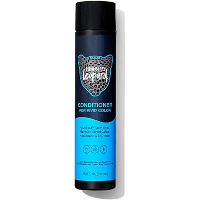 Strawberry Leopard CONDITIONER FOR VIVID COLOR, REPAIRS AND REJUVENATES ALL HAIR TYPES & TEXTURES, VEGAN, GLUTEN, CRUELTY-FREE, 10.5 FL. OZ. - Image 1
