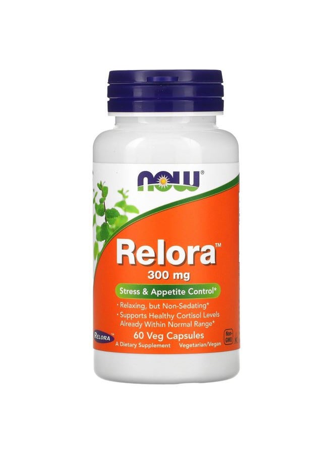 Now Supplements, Relora 300 mg (a Blend of Plant Extracts from Magnolia officinalis and Phellodendron amurense), 60 Veg Capsules - Image 1