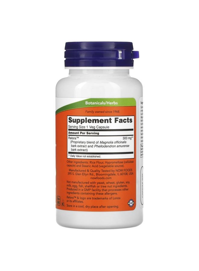 Now Supplements, Relora 300 mg (a Blend of Plant Extracts from Magnolia officinalis and Phellodendron amurense), 60 Veg Capsules - Image 2
