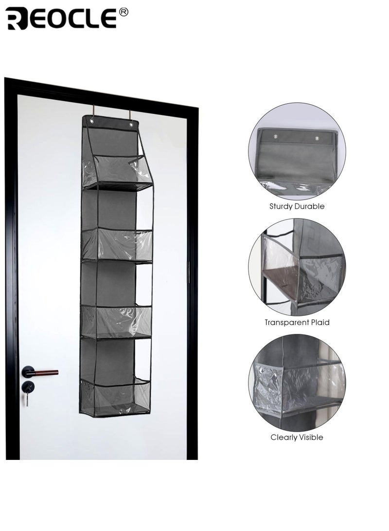 ريوكل منظم يعلق فوق الباب مع 4 جيوب كبيرة حامل تخزين شبكي قابل للتنفس للألعاب والأحذية والحفاضات حل موفر للمساحة للخزانة والحمام والسكن الجامعي - Image 5