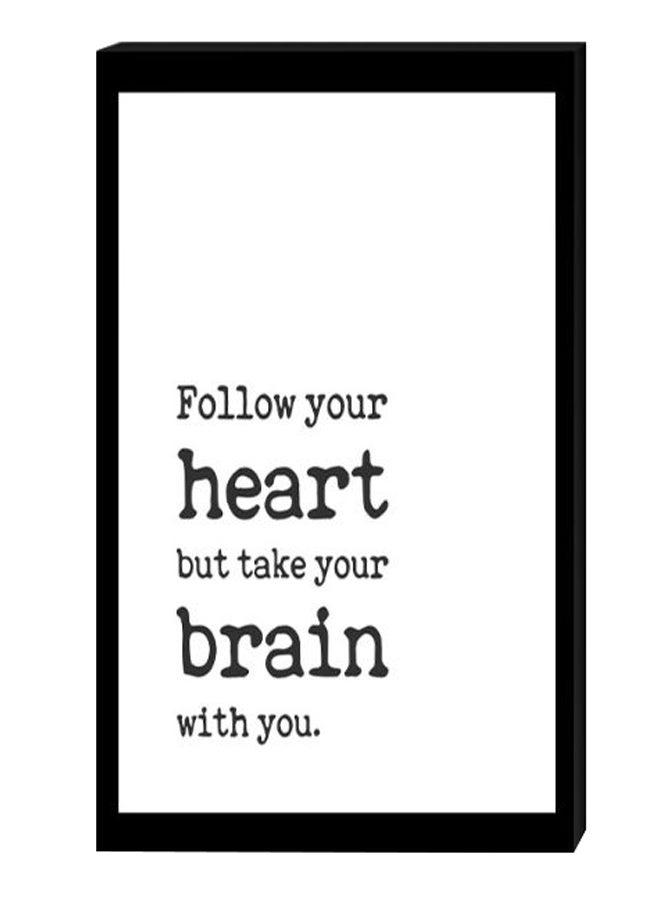 RYN Modern Wall Decor Painting With Inner Frame Black/White 40 x 60centimeter - Image 1