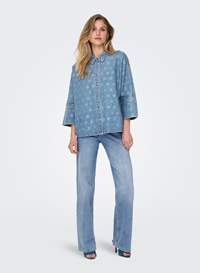 ONLY ONLY Womens Hannah Highwaist Wide Denim Jean  - Image 1