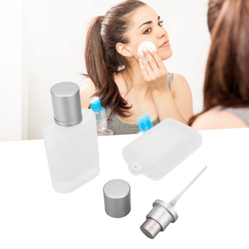 2 قطعة زجاجة رذاذ عطر زجاج ضخم غامق شفاف قابلة لإعادة تعبئة فارغة 50 مل - Image 4