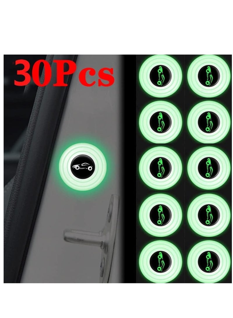 SYOSI Car Door Shock Absorber Anti 30PCS Collision Gasket Silicone Luminous Sound Insulation and Shock - Image 2