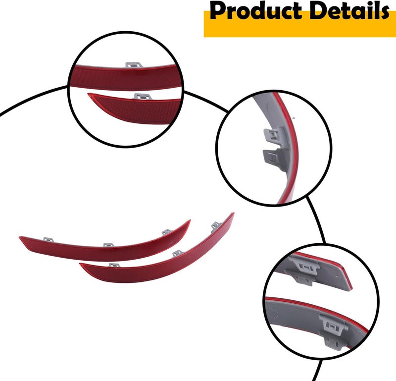 ELSOON 2Pcs Rear Bumper Reflector for Mercedes-Benz GL Class (2013-2019) - Image 5