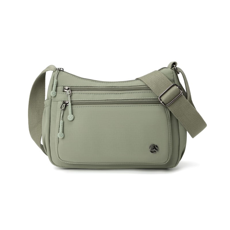 Wytidian Crossbody Bags for Women Waterproof Nylon Shoulder Bag Roomy Multiple Pockets Messenger Purses Handbags (Green) - Image 1