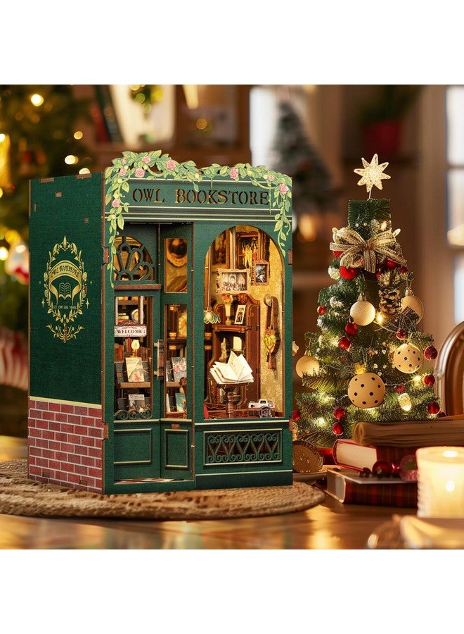 كيوت بي مجموعة ركن الكتب من كيوتيبي - مجموعة منازل مصغرة اصنعها بنفسك للبالغين والمراهقين والمبتدئين، ركن كتب لبيت الدمية، مكتبة، منزل صغير، رف كتب، ديكور ثلاثي الأبعاد، أحجية خشبية، هدايا للعائلة والأصدقاء (متجر كتب أوول) - Image 4