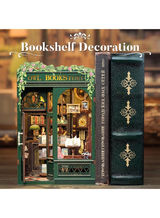 كيوت بي مجموعة ركن الكتب من كيوتيبي - مجموعة منازل مصغرة اصنعها بنفسك للبالغين والمراهقين والمبتدئين، ركن كتب لبيت الدمية، مكتبة، منزل صغير، رف كتب، ديكور ثلاثي الأبعاد، أحجية خشبية، هدايا للعائلة والأصدقاء (متجر كتب أوول) - Image 5