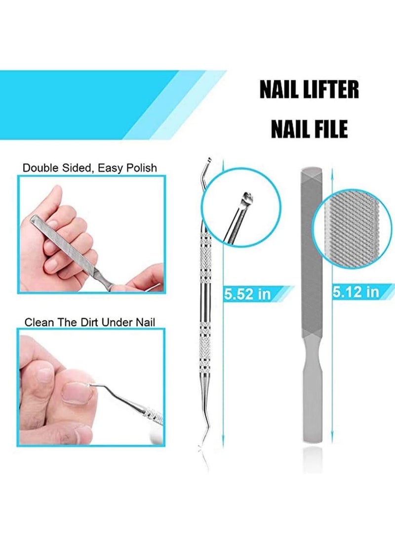 NQOOH - Professional Stainless Steel Nail Clipper Set for Ingrown Toenails and Thick Fingers, Manicure and Pedicure Tools - Image 1