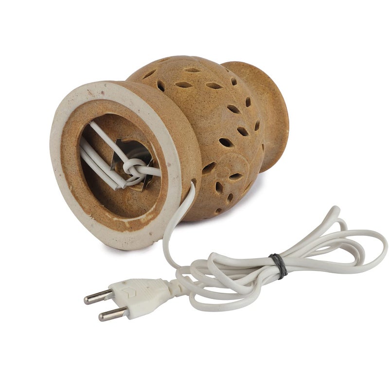 CANDELINA Candelina Electric Aroma Diffuser Burner Brown Aroma Diffuser with 1 Aroma Oil Lavender for Home fragnance - Image 4