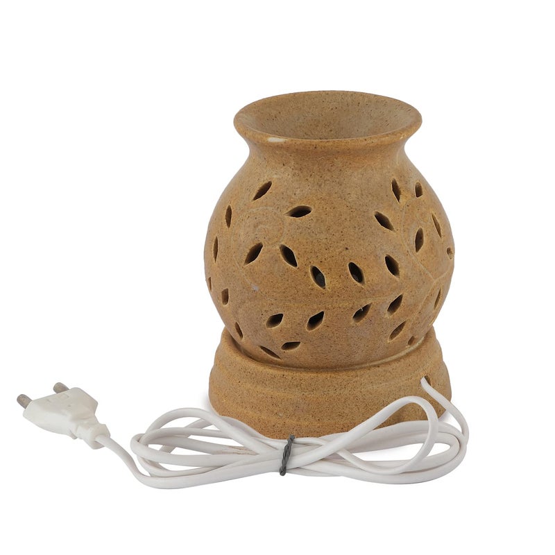 CANDELINA Candelina Electric Aroma Diffuser Burner Brown Aroma Diffuser with 1 Aroma Oil Lavender for Home fragnance - Image 3