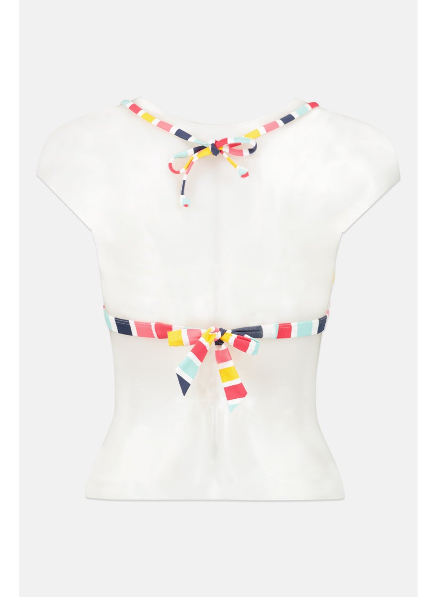 ESPRIT Women Stripe Padded Bikini Top, White  - Image 2