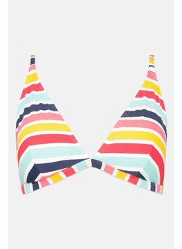 ESPRIT Women Stripe Padded Bikini Top, White  - Image 1