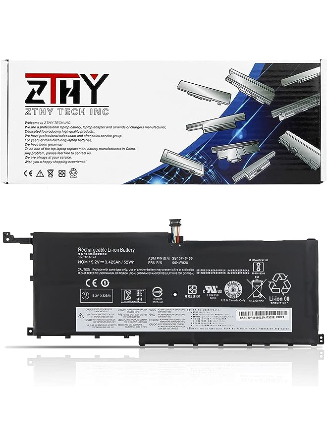ZTHY 00Hw028 00Hw029 Laptop Battery For Lenovo Thinkpad X1 Carbon 2016 Thinkpad X1 Carbon 4Th 01Av457 01Av441 01Av439 Sb10F46467 01Av409 01Av410 00Hw029 01Av458 01Av444 01Av438 01Av440 15.2V 52Wh - Image 1