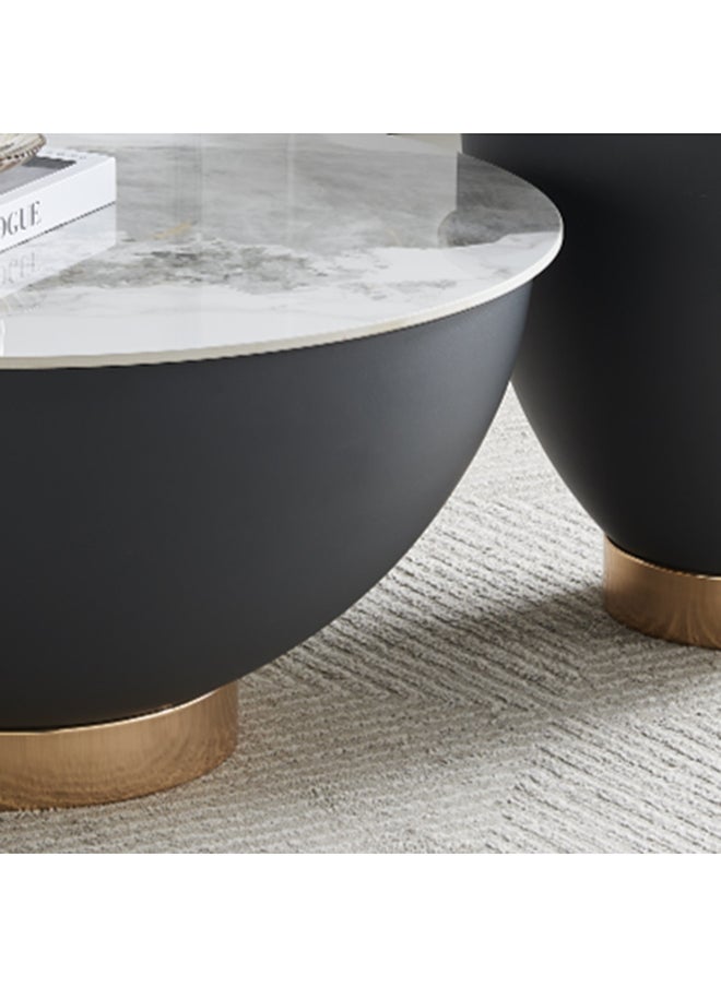 Osaka 2-Piece Sintered Stone Coffee Table Set with Storage 73 x 36 x 73 cm