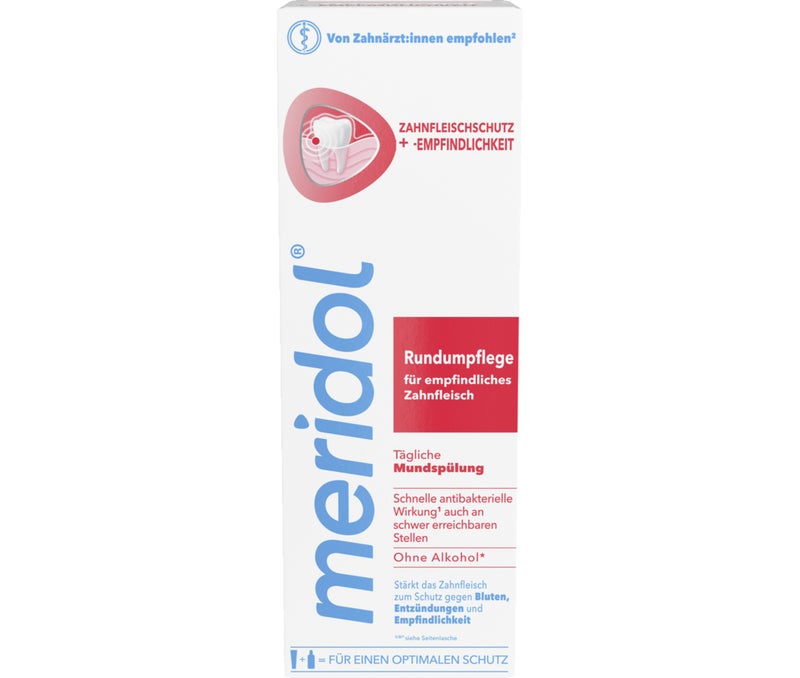 Meridol Chlorhexidine 0.2% Mouth Rinse, Anti-Plaque Gum Protection, Medicated Oral Care Wash, 300ml