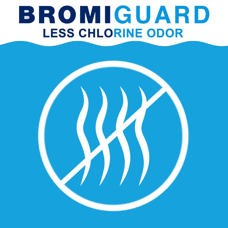BROMIGUARD Pack of 2 | BROMIGUARD Bromine Tablets 1 Inch 4 Lbs for Spa Hot Tub Chemical Sanitizer Bromine Tabs | Long-Lasting 1" Brominating Tablets for Pools | Less Chlorine Odor Total 8 Pounds - Image 2