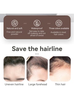 MOOYAM Hairline Shadow Powder - Magical Instantly Hair Line Shadow Quick Cover Hair Root Concealer with Puff Touch Root Cover Up For Thinning Hair Waterproof  #02 Dark Brown  - Image 3