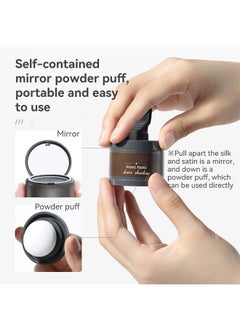 MOOYAM Hairline Shadow Powder - Magical Instantly Hair Line Shadow Quick Cover Hair Root Concealer with Puff Touch Root Cover Up For Thinning Hair Waterproof  #02 Dark Brown  - Image 5