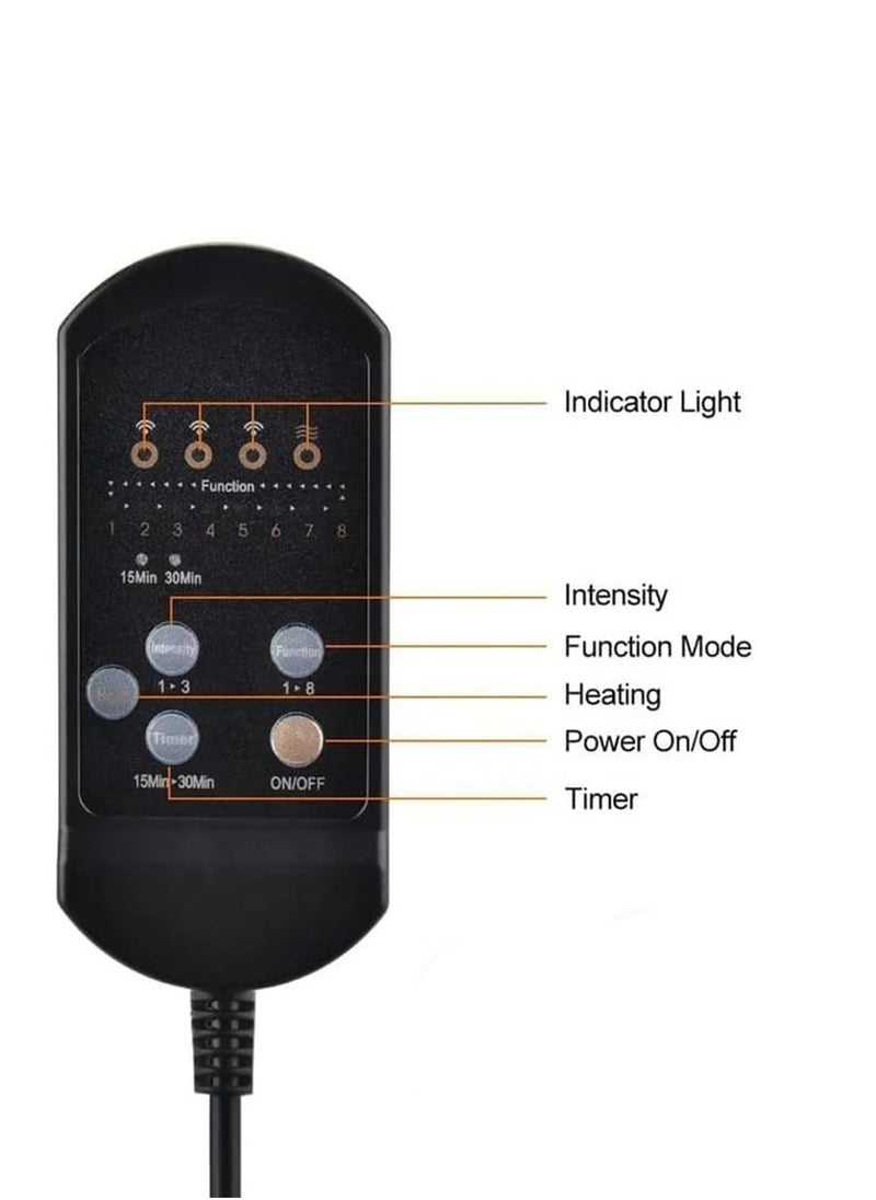 Generic Multi-Function Body Massage Seat Cushion with Heating and Vibration for Shoulder, Back, Waist, and Legs  - Image 3