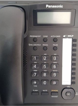 Wired Landline Phone With Caller ID Black