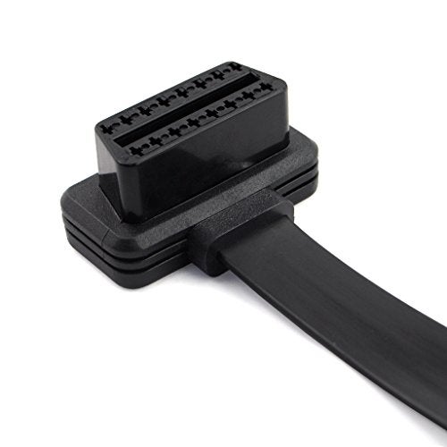 OLLGEN 20 inch/50 cm OBD2 Splitter Cable OBD-II 16 Pin Female to Male/Female Extension Connector Flat Cable Car Diagnostic System Cord Black - Image 4