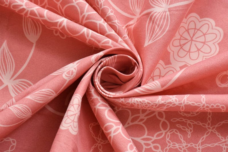 BSB HOME بي إس بي هوم إصدار باربي مصمم مطبوع 150 جرام ميكروفايبر ملاءة سرير مزدوجة مع 2 غطاء وسادة بحجم عادي (215 × 210 سم أو 7 أقدام × 7 أقدام، زهري مزهر) - Image 3