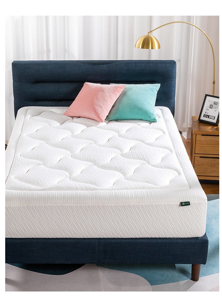 Zinus Cloud Memory Foam Mattress, King (US Spec), Fiberglass Free, Pressure Relieving, Mattress in A Box, CertiPUR-US Certified, White (193.0 X 203.2 X 30.5 CM) - Image 1