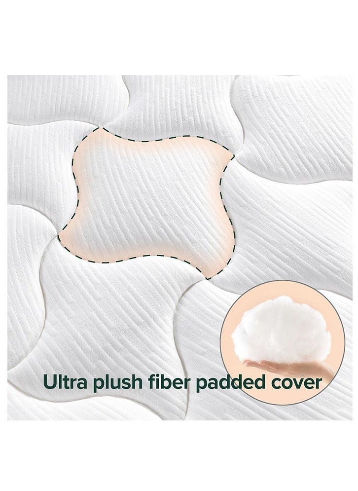 Zinus Cloud Memory Foam Mattress, King (US Spec), Fiberglass Free, Pressure Relieving, Mattress in A Box, CertiPUR-US Certified, White (193.0 X 203.2 X 30.5 CM) - Image 3