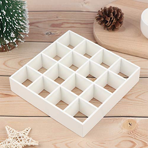 Yiphates 112 Scale Dollhouse Miniature White Wooden 16 Grid Storage Rack Shelf Exquisite Doll House Furniture Decor Organizer for Mini Figurines Cosmetics Sundries DIY Scene Layout - Image 5