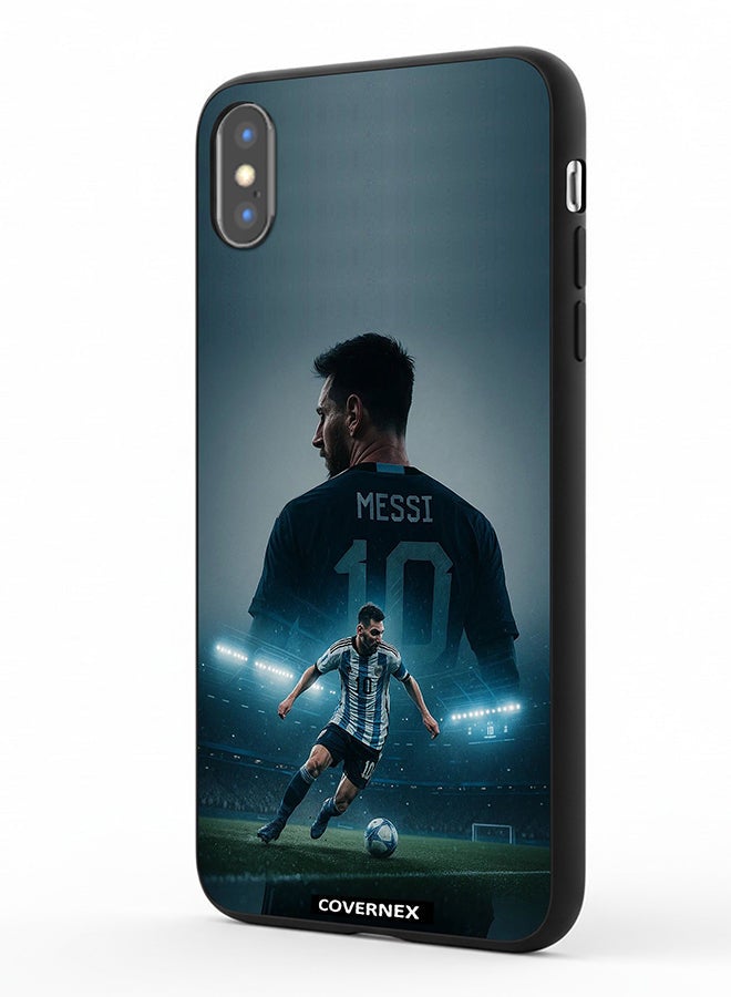 Covernex Apple iPhone Xs Protective Case Cover Printed Featuring Liomel Messi Action Montage Tribute - Image 1