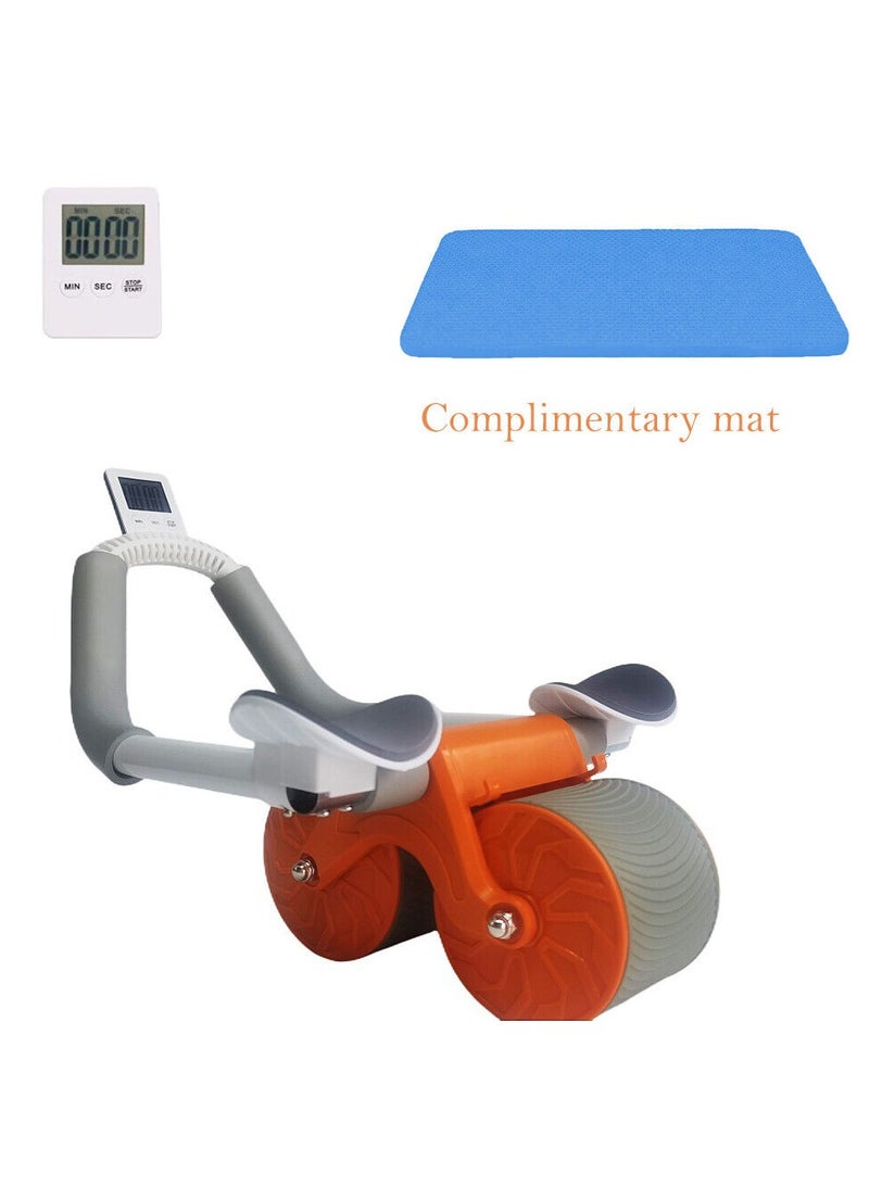 DIGI CORE New Ab Roller Wheel With Knee Mat And Timer, Automatic Rebound Abdominal Wheel, Ab Abdominal Exercise Roller with Elbow Support, Abs Workout Equipment Ab Exercise Roller For Women Men - Image 1