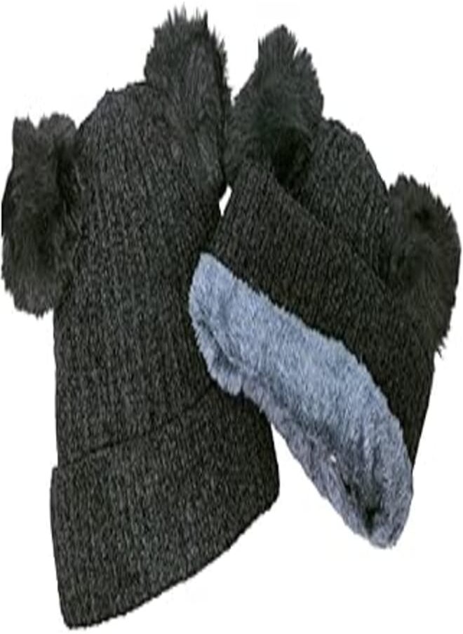 Generic Women's Winter Warm Fur Lined Plush Ice Cap 
