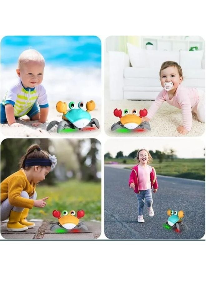 TEGRILO Crawling Crab Toy for Kids, Sensory and Interactive Learning Toy for Baby Infant Toddlers and Kids, Walking and Dancing Musical Birthday Party Gift (Green) - Image 5