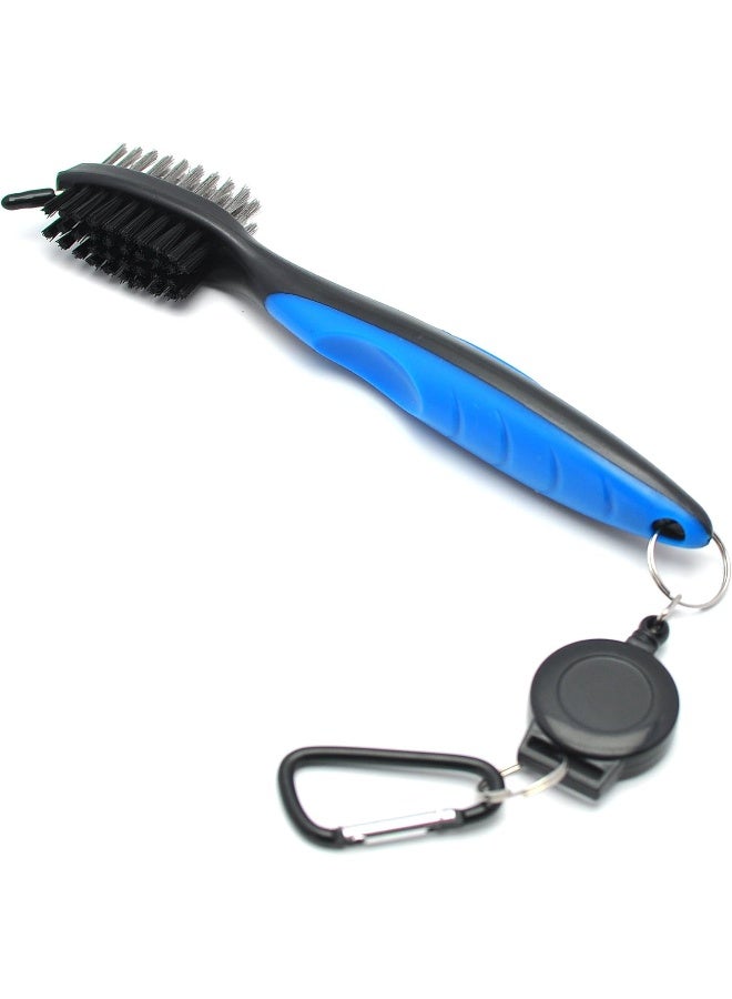 Mile High Life Microfiber Waffle Pattern Golf Towel | Club Groove Cleaner Brush | Foldable Divot Tool with Magnetic Ball Marker (Blue Towel/Brush/Fish Divot) - Image 3