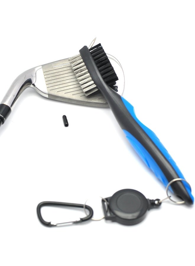 Mile High Life Microfiber Waffle Pattern Golf Towel | Club Groove Cleaner Brush | Foldable Divot Tool with Magnetic Ball Marker (Blue Towel/Brush/Fish Divot) - Image 5