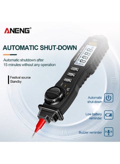 ANENG A3002 Pen Multimeter 4000 Counts Digital Multimeter Pen Non-contact Handheld Tester AC/DC Voltage / Diode / Continuity Testing Tool with Backlight Flashlight