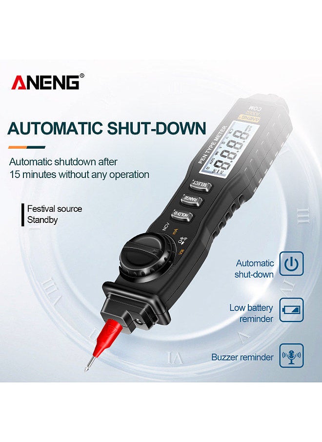 ANENG - ANENG A3002 Pen Multimeter 4000 Counts Digital Multimeter Pen Non-contact Handheld Tester AC/DC Voltage / Diode / Continuity Testing Tool with Backlight Flashlight - Image 1